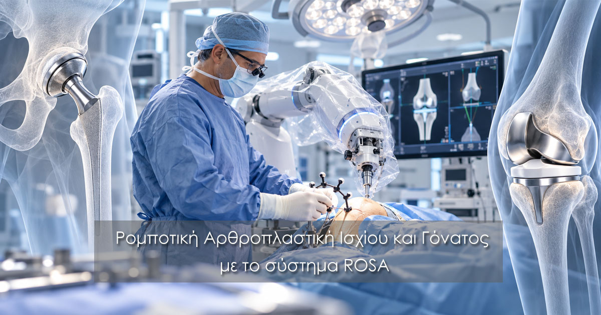 Αρθροπλαστική με ROSA Ρομποτική αρθροπλαστική ισχίου και γόνατος με το σύστημα ROSA